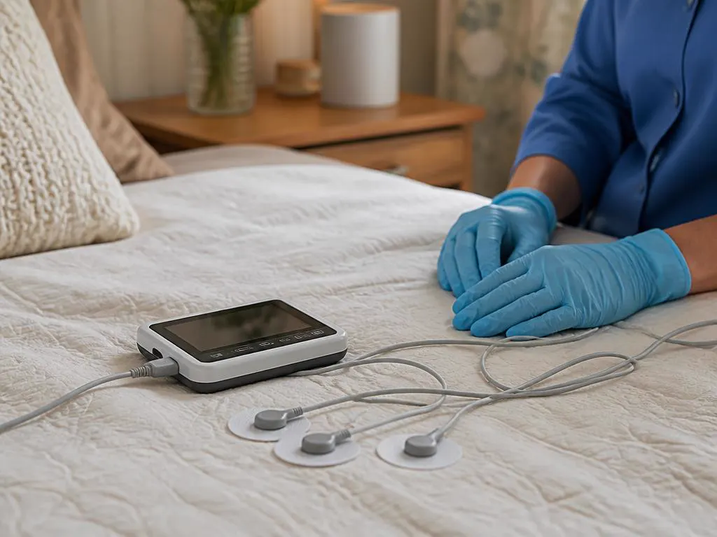 Elettrocardiografo portatile pronto sul letto